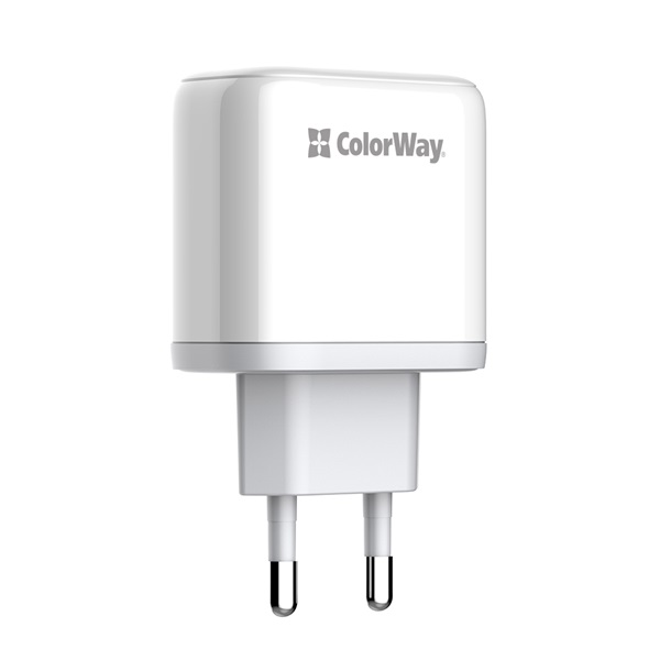 COLORWAY CW-CHS042PD-WT USB töltő adapter Power Delivery Port PPS USB (Type-C PD + USB QC3.0) (45W) Fehér 