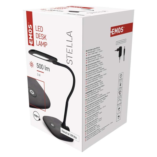 Emos Z7602B Stella LED asztali lámpa fekete