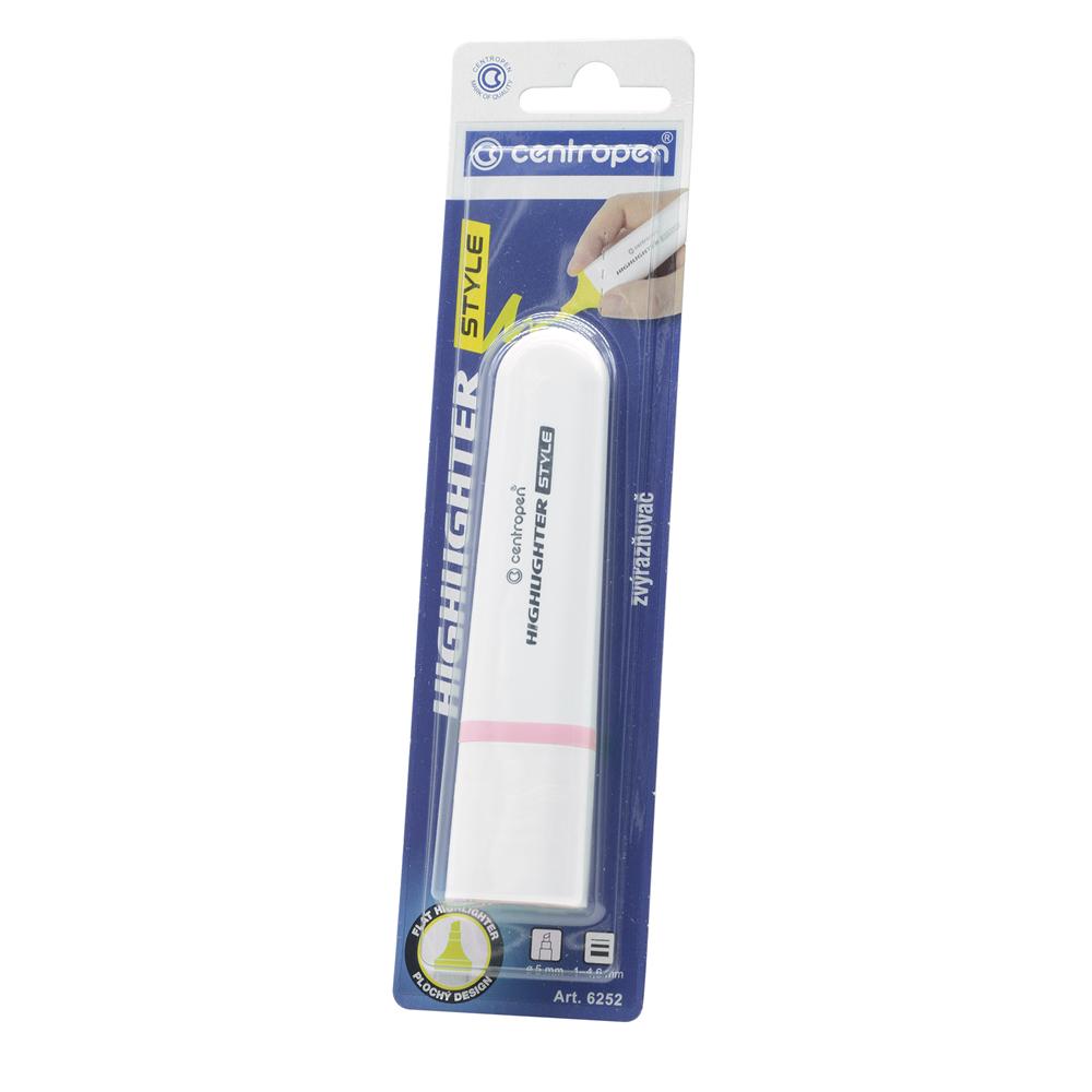 Centropen Szövegkiemelő 1-4,6mm, vágott hegyű,  6252 pasztell rózsaszín (462526056)