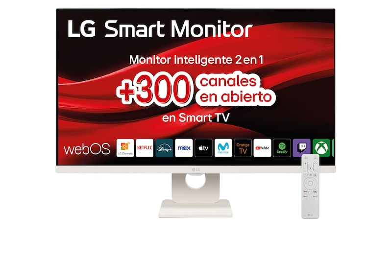 LG 27" 27U511SA-W Monitor - 1920x1080, IPS, 100Hz, Smart, webOS, Fehér