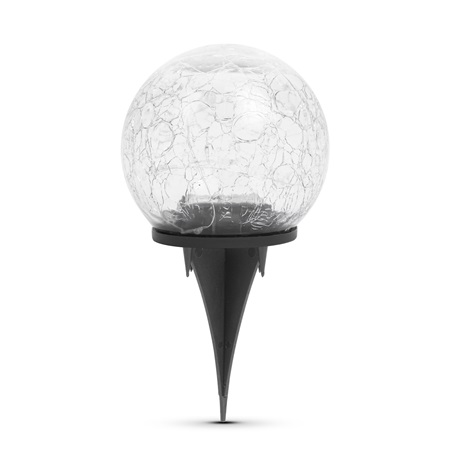 Leszúrható LED-es szolár lámpa üveggömb 12 cm Leszúrható LED-es szolár lámpa üveggömb 12 cm