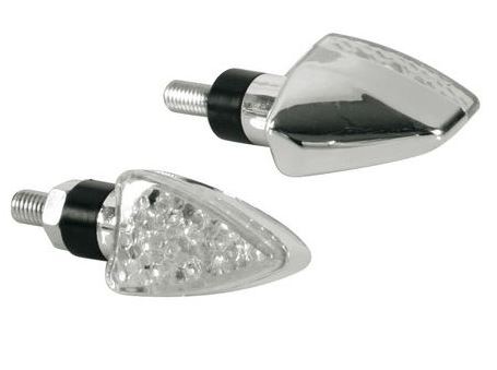 Lampa "Arrow" LED motorkerékpáros index párban, króm (0190116)