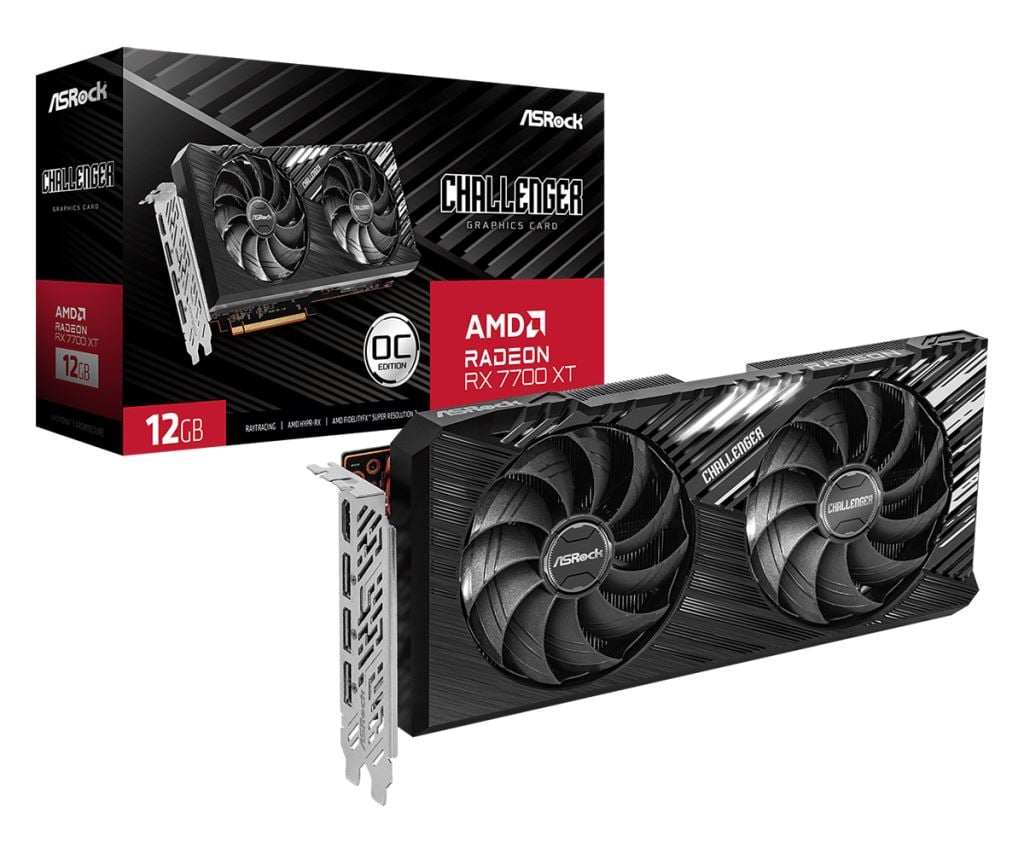 ASRock Radeon RX 7700 XT Challenger 12GB OC videokártya