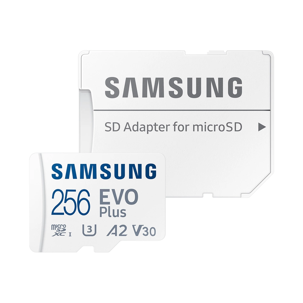 Samsung MicroSD kártya - 256GB MB-MC256SA/EU (EVO PLUS, microSDXC, UHS-I, R160, adapter, 256GB)