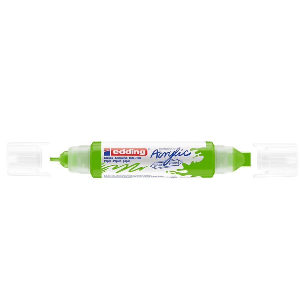 Edding Akril marker 2-3mm, és 5-10mm, 3D kétvégű  5400 sárgászöld (7580247021)