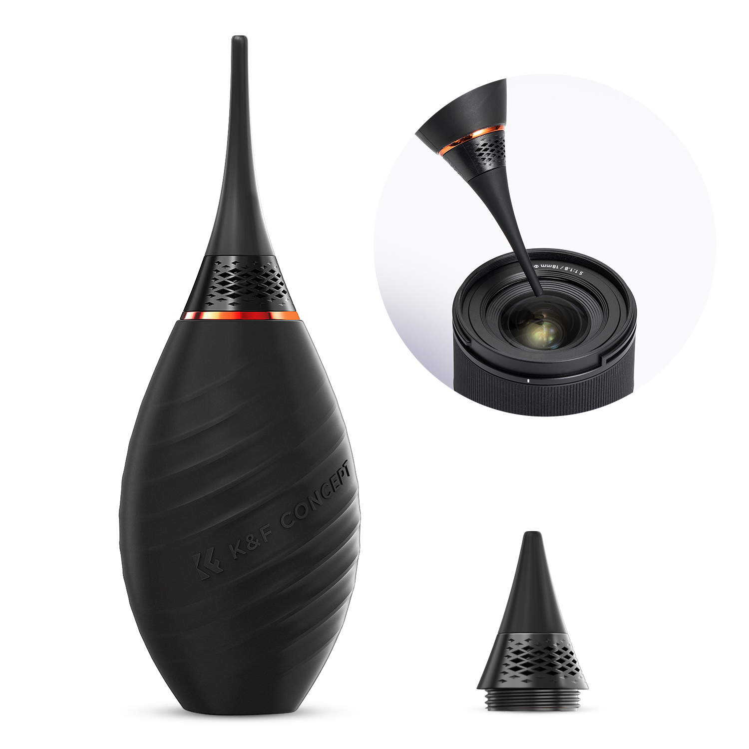 K&F Concept porfújó pumpa, rövid és hosszú fúvókával K&F Concept porfújó pumpa, rövid és hosszú fúvókával