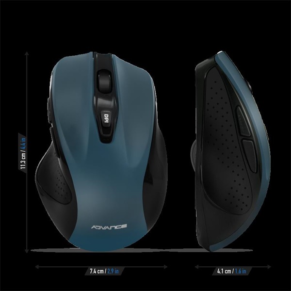 Advance SHAPE 6D Egér vezeték nélküli   Kék 