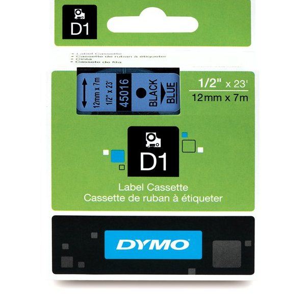 DYMO "D1" Feliratozógép szalag 12 mm x 7 m fekete-kék (GD45016) DYMO "D1" Feliratozógép szalag 12 mm x 7 m fekete-kék (GD45016)