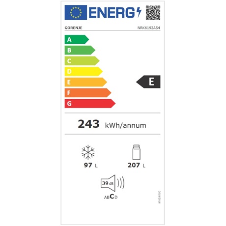 Gorenje NRK6192AS4 HŰTŐ ALULFAGYASZTÓS