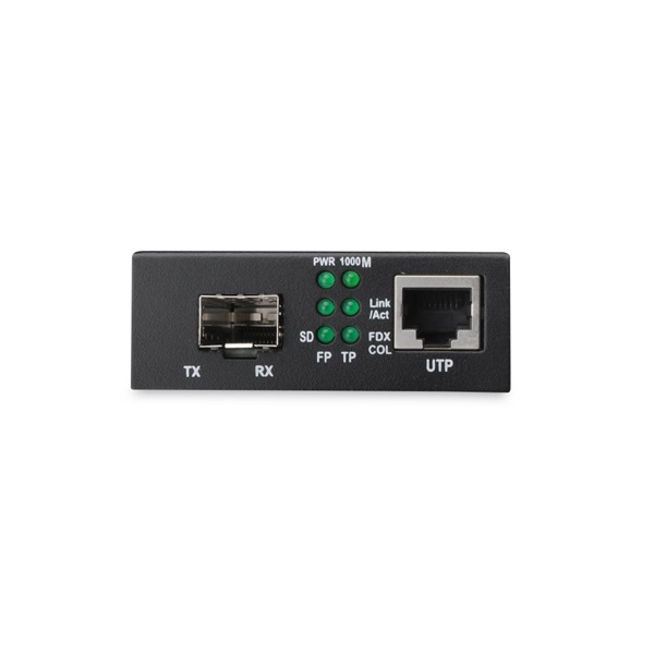 DIGITUS Gigabit (RJ45-SFP) SFP modul nélküli média konverter DIGITUS Gigabit (RJ45-SFP) SFP modul nélküli média konverter