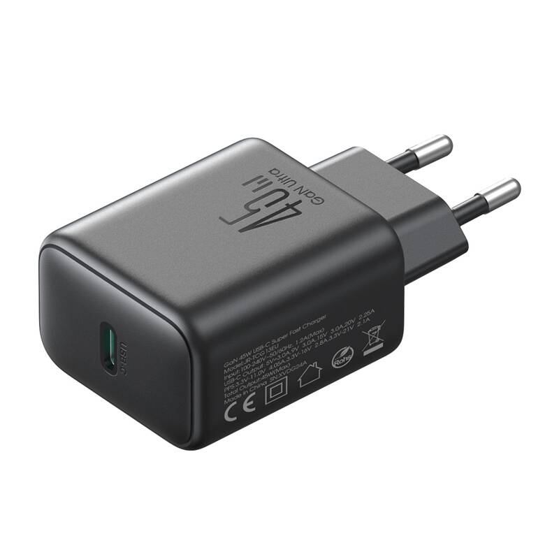 Joyroom JR-TCG13 45W GaN töltő Fekete (EU)