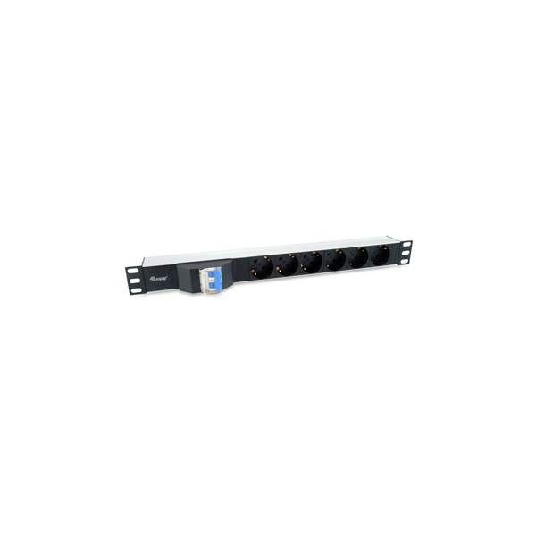 Equip  333310  C14 6x Schuko 1U Hálózati Elosztó Fekete 