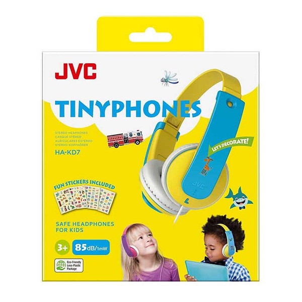 JVC HA-KD7-Y vezetékes sárga gyermek fejhallgató JVC HA-KD7-Y vezetékes sárga gyermek fejhallgató