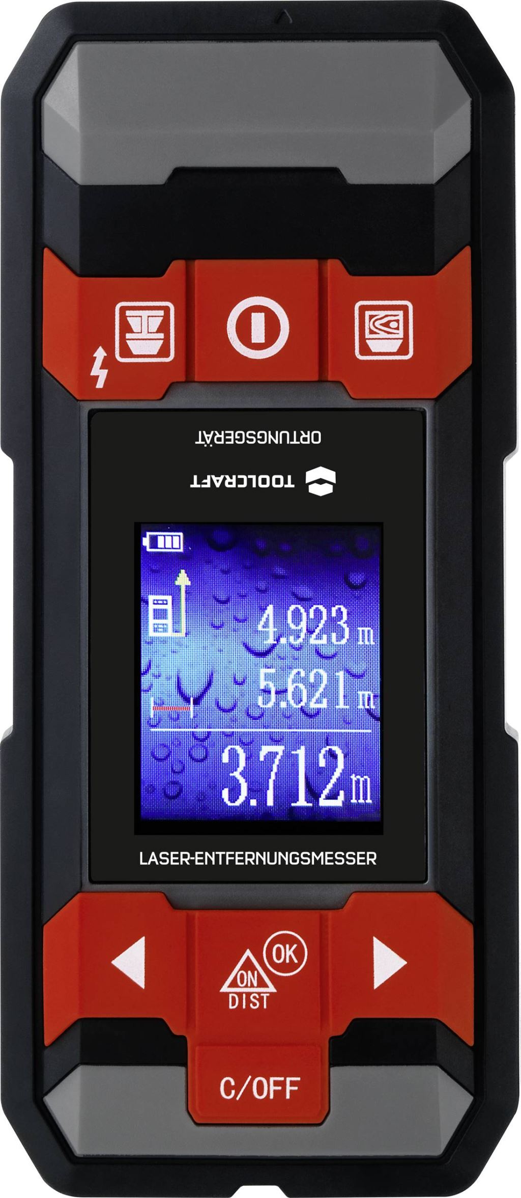 Toolcraft LDM D30 lézeres távolságmérő, fém- és vezetékkereső