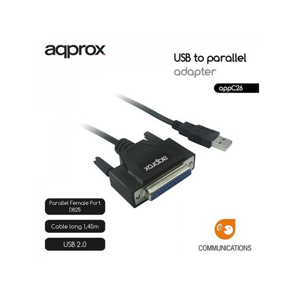 Approx USB2.0 -> parallel DB25 kábel (APPC26) Approx USB2.0 -> parallel DB25 kábel (APPC26)