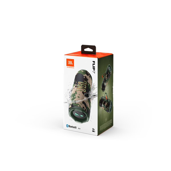 JBL FLIP 7 SQUAD Hordozható vízálló Bluetooth hangszóró Terepmintás