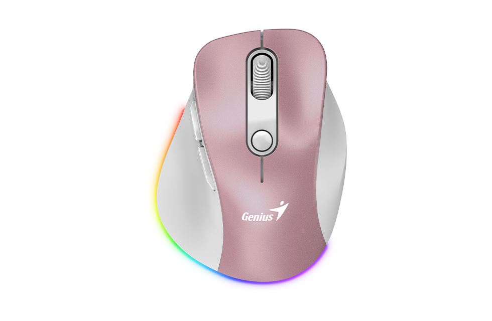 Genius Ergo 9000S Pro vezeték nélküli (Bluetooth 5.0 / 2.4GHz) újratölthető egér rózsaszín Genius Ergo 9000S Pro vezeték nélküli (Bluetooth 5.0 / 2.4GHz) újratölthető egér rózsaszín
