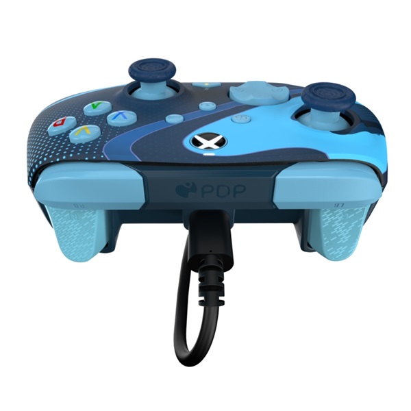 PDP Rematch Glow Adevanced Xbox Series X|S/Xbox One/PC Blue Tide Glow in the Dark vezetékes kontroller