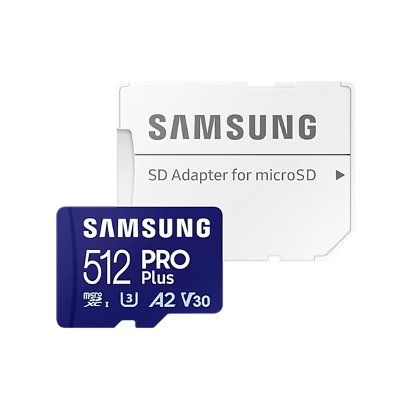 Samsung 512GB microSDXC Pro Plus Class10 U3 A2 V30 + adapterrel Memóriakártya