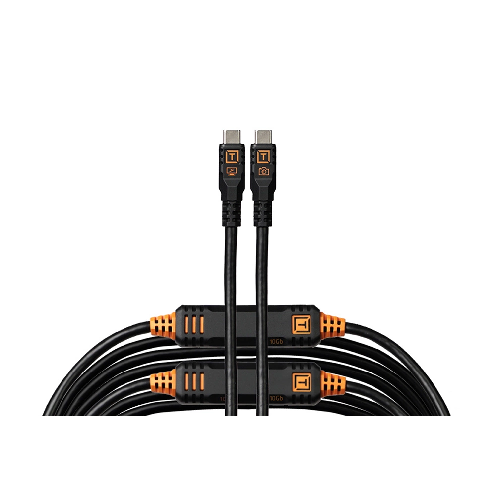 TetherPro Optima 10G USB-C 9.4m Straight to Straight Fekete TetherPro Optima 10G USB-C 9.4m Straight to Straight Fekete