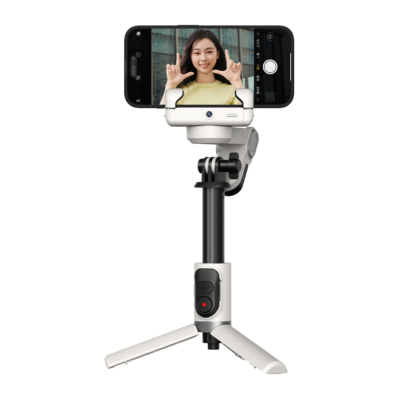 AOCHUAN M1 Pro stabilizátor RGB-megvilágítással (fehér)