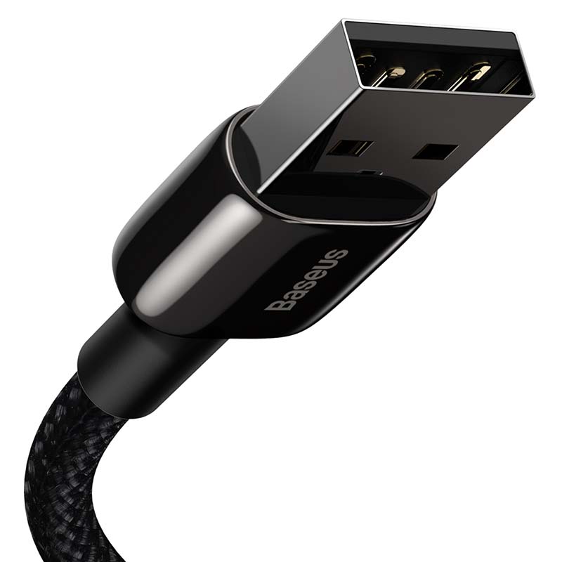 USB-kábel a Lightning Baseus Tungsten Gold-hoz, 2,4A, 1 m (fekete)