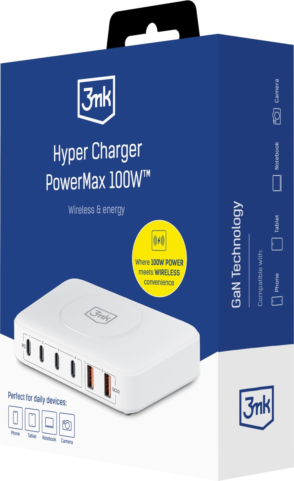 3mk Hyper Charger PowerMax 100W Fehér