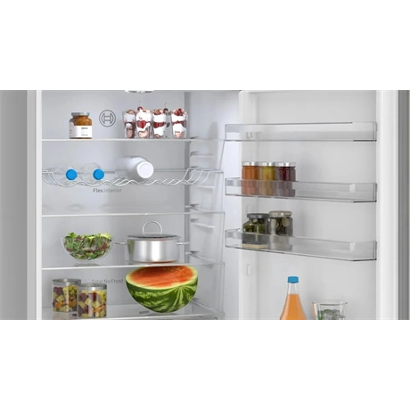 Bosch KGN492IAF Alulfagyasztós hűtőszekrény, A energiaosztály, Inox