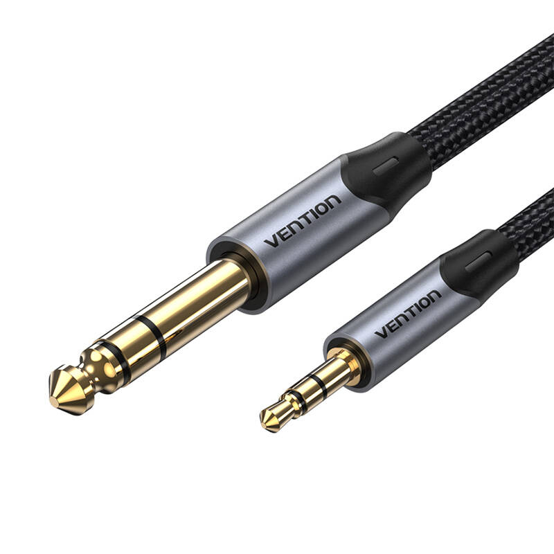 3.5mm TRS Male to 6.35mm Male Audio Cable 5m Vention BAUHJ Gray 3.5mm TRS Male to 6.35mm Male Audio Cable 5m Vention BAUHJ Gray