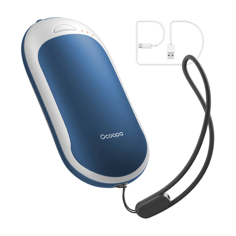 Ocoopa HotPal PD 5000 mAh hand warmer with powerbank function, USB-C white-blue Ocoopa HotPal PD 5000 mAh hand warmer with powerbank function, USB-C white-blue