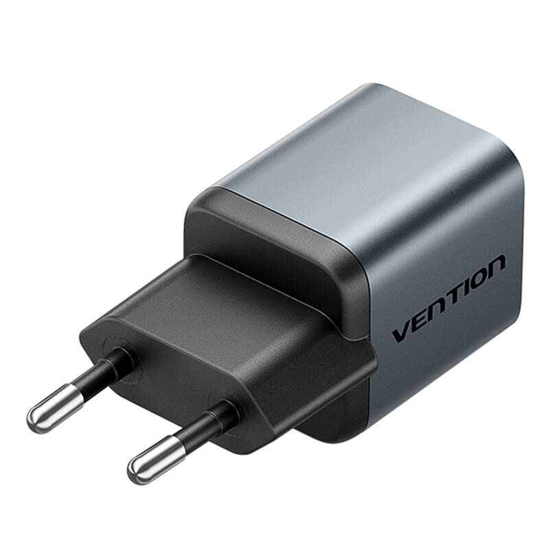 Vention GaN USB-C 20W töltő + USB-C-L 1m kábel Szürke 