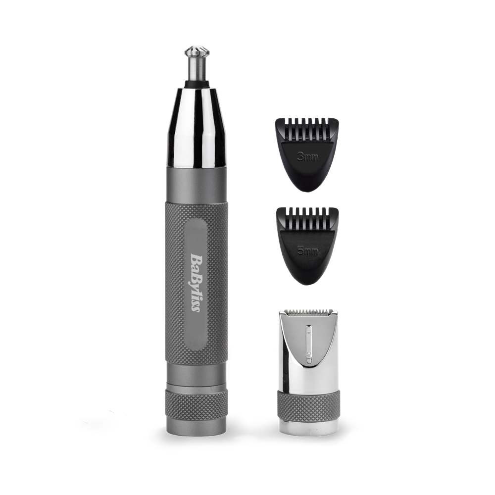 BaByliss E116E Super X-Metal Series Orr- és fülszőrzetnyíró szemöldök trimmerrel Szürke-ezüst
