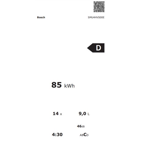 Bosch SMU4HVS00E beépíthető mosogatógép