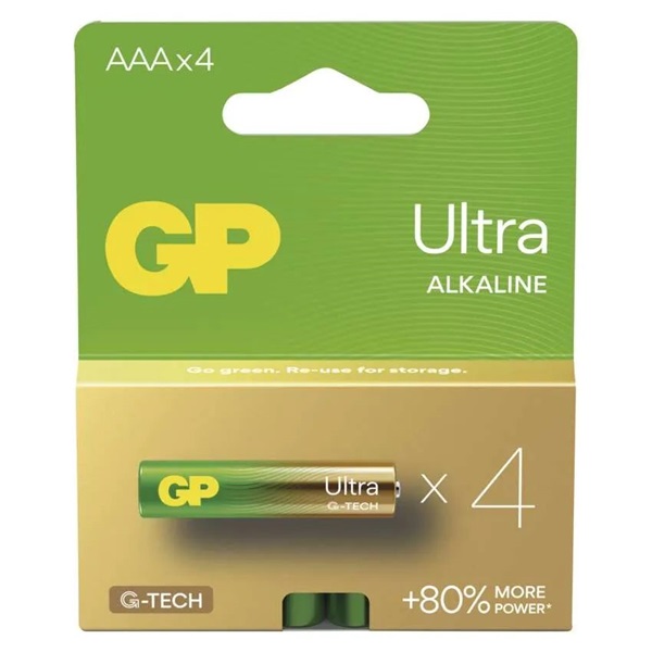 GP Ultra alkáli elem AAA 4db GP Ultra alkáli elem AAA 4db