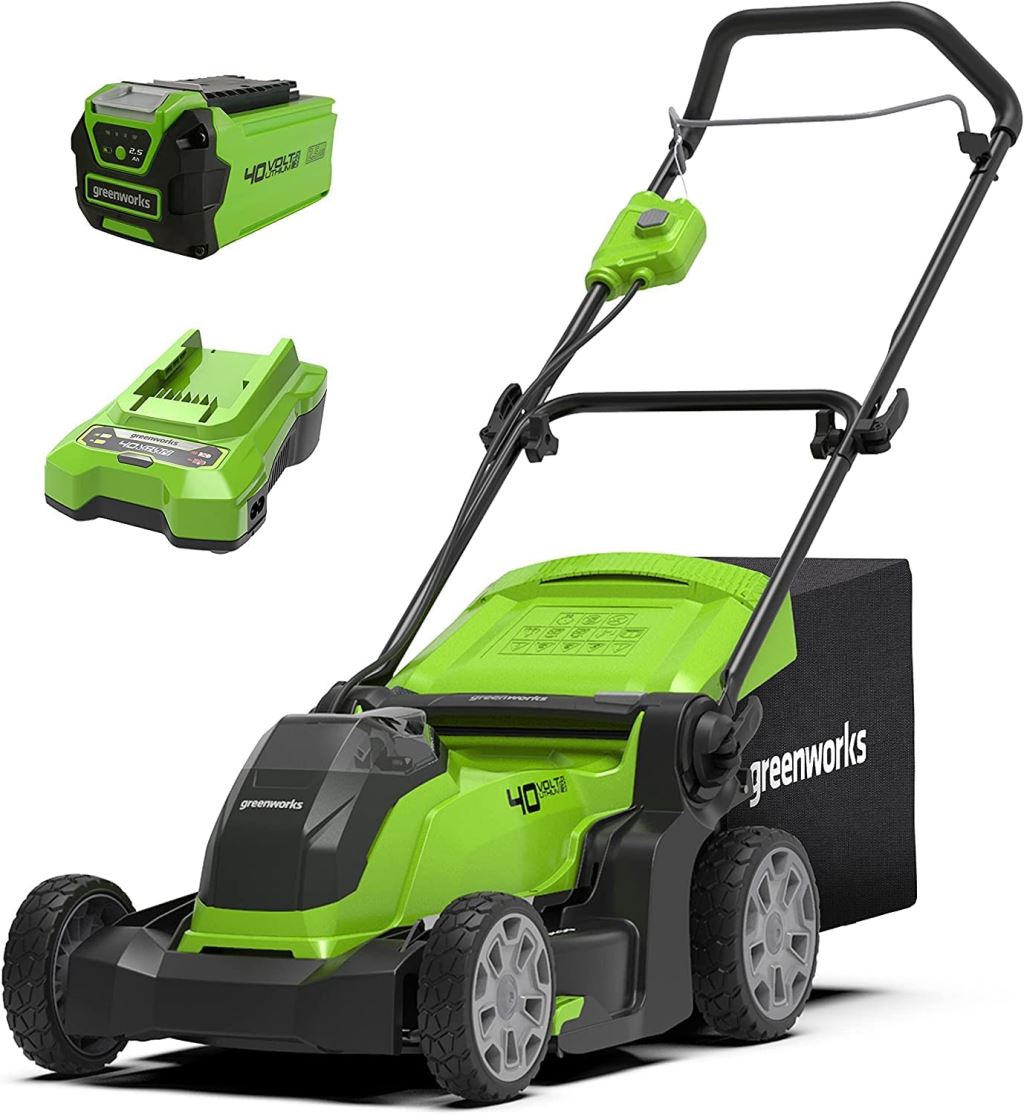 Greenworks G40LM41K2 akkumulátoros fűnyíró, 40V, 41cm, akkuval és töltővel (2504707UA-GW)