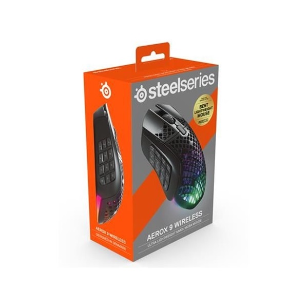 SteelSeries Aerox 9 Wireless vezeték nélküli optikai Gaming egér fekete (62618)