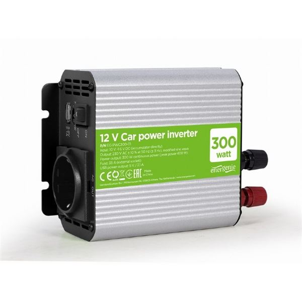 Energenie autós inverter 300W 12V USB porttal (EG-PWC300-01)