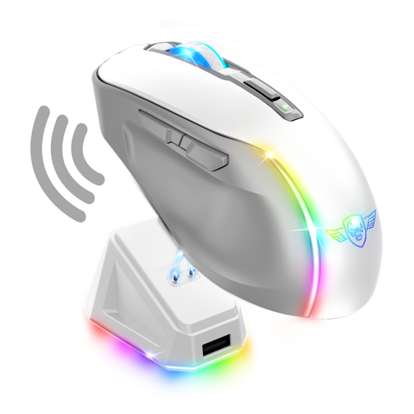 Spirit of Gamer  ELITE-M50 White RGB  Vezeték nélküli Egér Fehér 