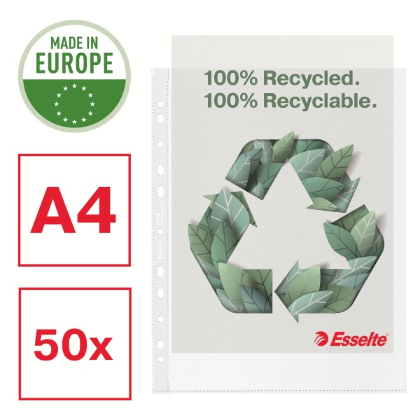 Genotherm, lefűzhető, A4 Maxi, 70 mikron, narancsos felület, ESSELTE "Recycled"