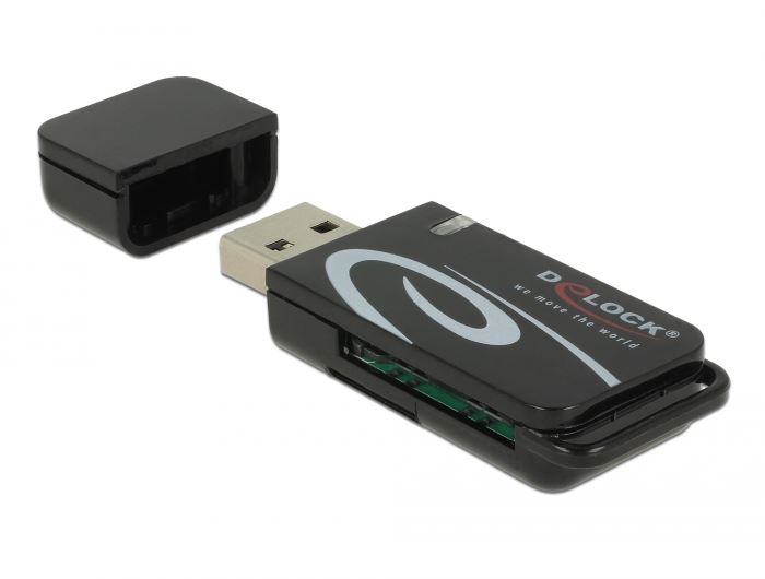 Delock 91602 Mini USB-A kártyaolvasó SD és Micro SD csatlakozó felülettel