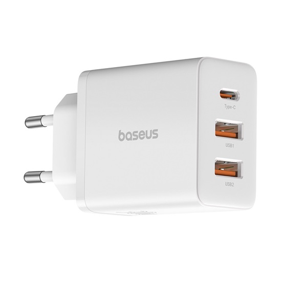 Baseus  2U+C 30W EU Autós töltő Fehér