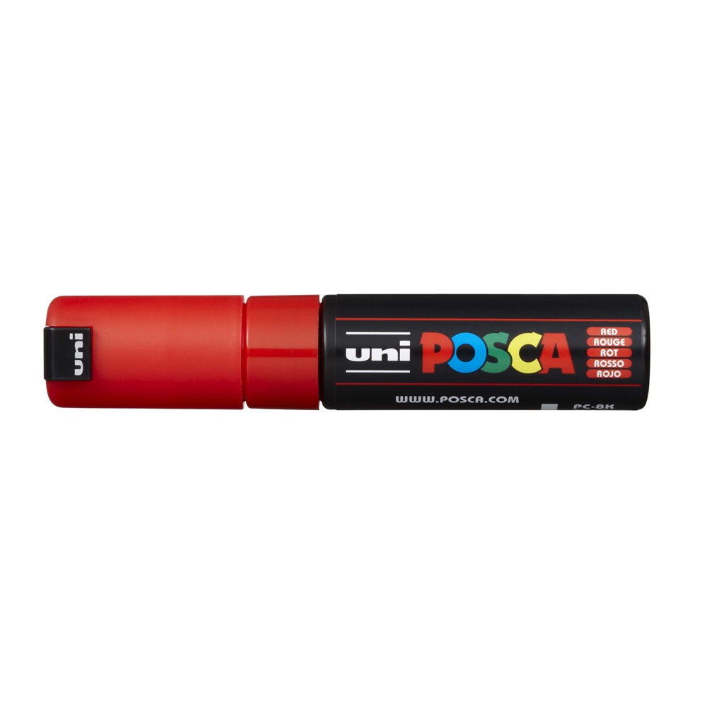 Uni Dekormarker 8mm,  Posca PC-8K piros (2UPC8KP)