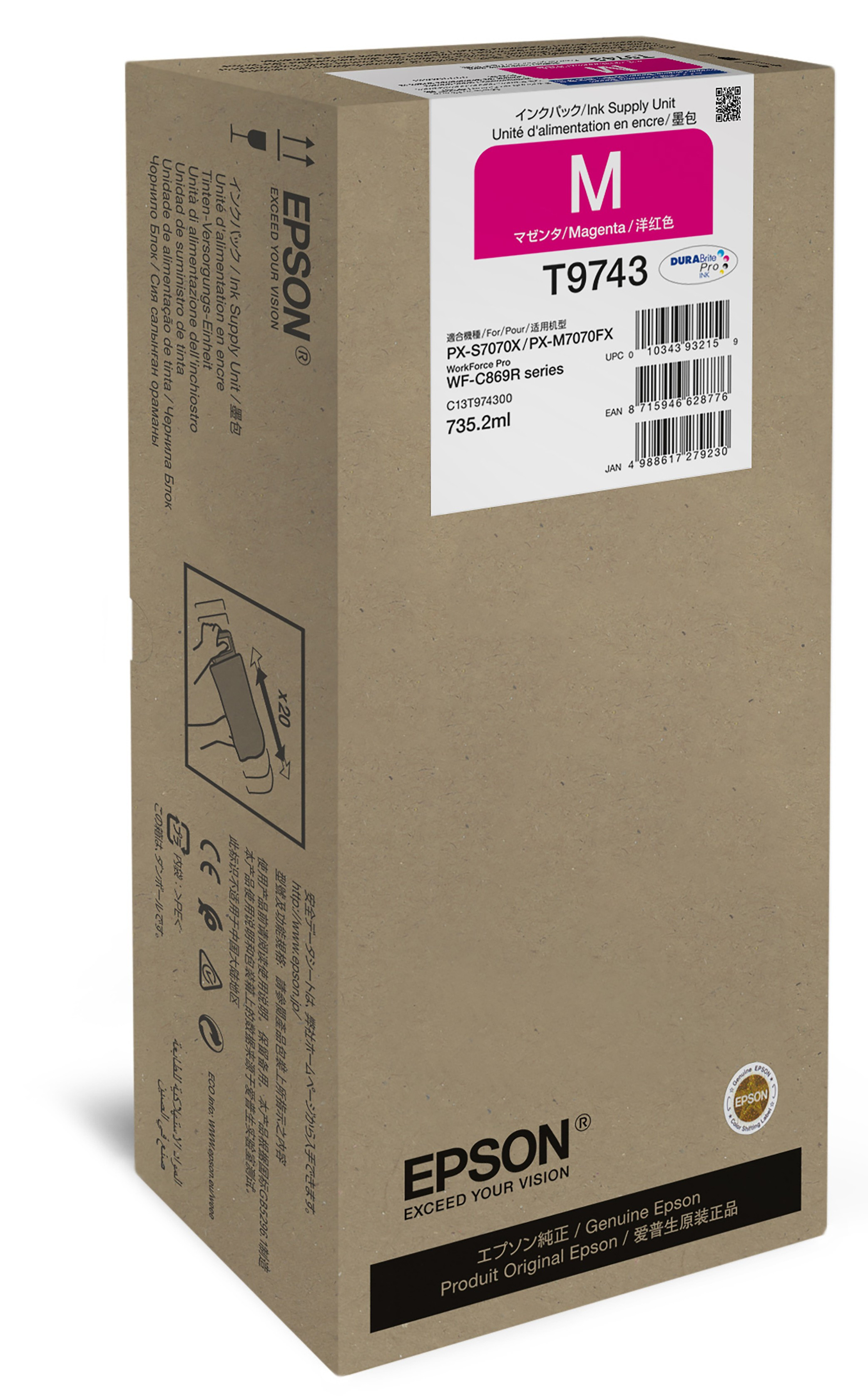 Epson T9743 Patron Magenta 84K Eredeti Epson T9743 Patron Magenta 84K Eredeti