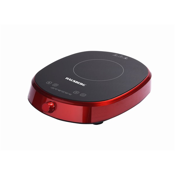Hausberg HB-1527RS 2000W-os elektromos egylapos indukciós főzőlap érintésvezérléssel Vörös