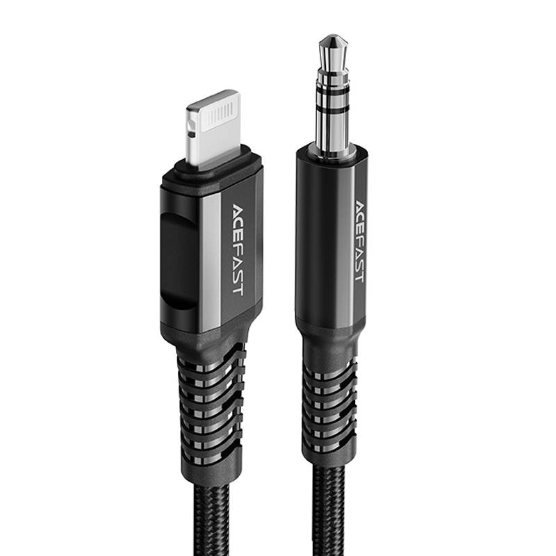 Cable Lightning to mini jack 3,5mm Acefast C1-06 1.2m (black) Cable Lightning to mini jack 3,5mm Acefast C1-06 1.2m (black)