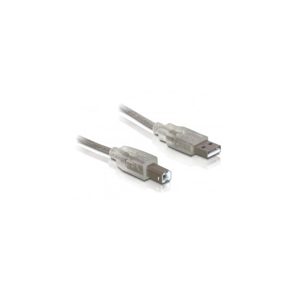 DeLock DL82057 Cable USB 2.0 Type A(male) - Type B(male) 0.5m ezüst DeLock DL82057 Cable USB 2.0 Type A(male) - Type B(male) 0.5m ezüst