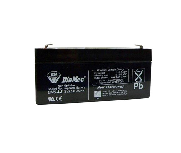 Diamec zselés ólomsavas gondozásmentes akkumulátor 6V 3300mAh 134.5x35x60mm (DM6-3.3) Diamec zselés ólomsavas gondozásmentes akkumulátor 6V 3300mAh 134.5x35x60mm (DM6-3.3)