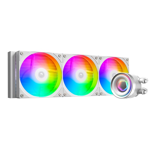 ID-Cooling CPU Water Cooler   FX360 INF WHITE  27.2ddB max. 98,54 m3/h 3x12cm fehér