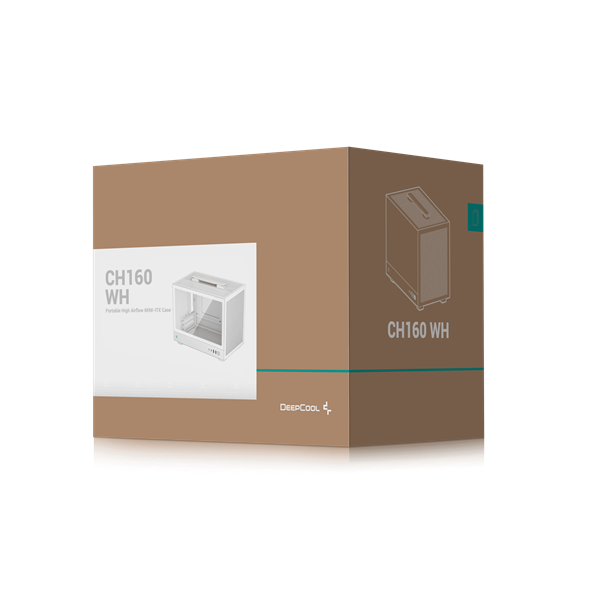 DeepCool CH160 WH  Mini-ITX Számítógépház  Fehér 
