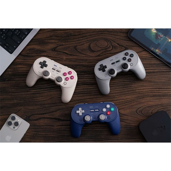 8BitDo Pro 3 Nintendo Switch / Switch 2 / PC / SteamOS / Mobil TMR Joystick vezeték nélküli kontroller Szürke